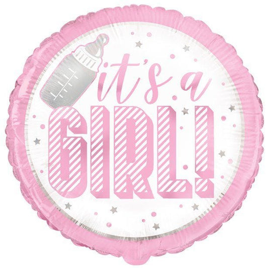 It's A Girl Pink Foil Balloon - 18"