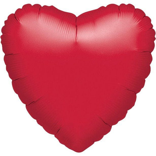 Metallic Red Heart Valentine's Balloon - 18" Foil - unpackaged