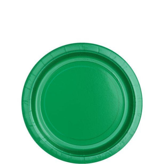 Green Paper Dessert Plates - 17cm (8pk)