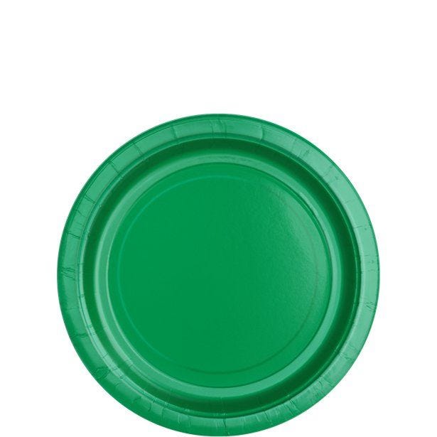 Green Paper Dessert Plates - 17cm (8pk)
