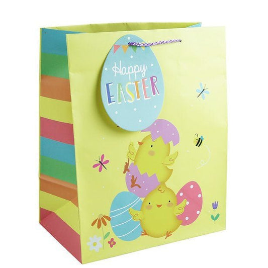 Easter Cute Chicks Large Gift Bag & Tag