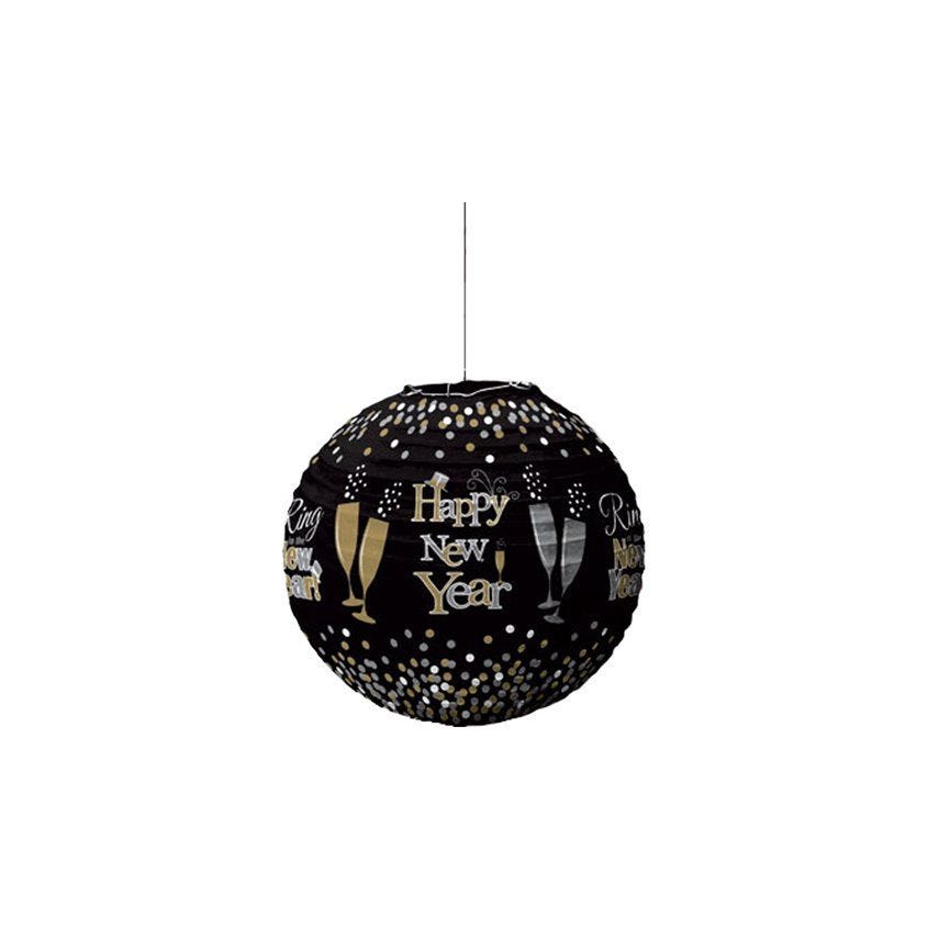 Metallic New Year's Eve Lantern Decorations - 24cm (3pk)